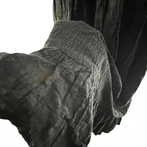 THML Women Small Dress Black Cotton Rayon Embroidery Flutter Aztec‎ Western SW - Picture 7 of 13